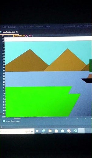 Computer Graphics Project using OpenGL C++ | Simple Demo Project #shorts #opengl