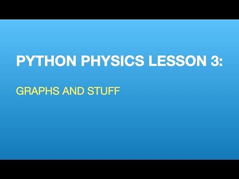 Python Physics Lesson 3: Graphs and Stuff
