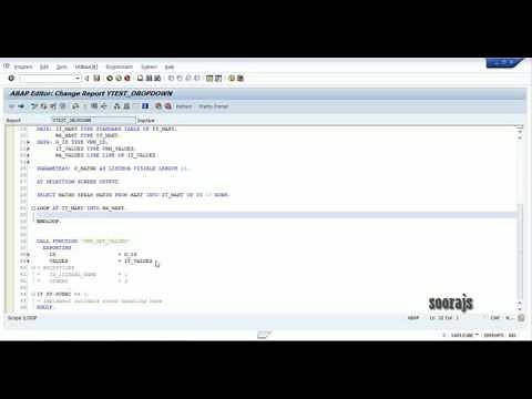 SAP ABAP : DropDown in Selection Screen