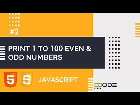 Print Even And Odd Number From 1 To 100 in JavaScript | JavaScript Even Odd Program