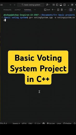 🗳️ C++ Basic Voting System Project | Simple Mini Project for Beginners 🔥 | C++ Console Project
