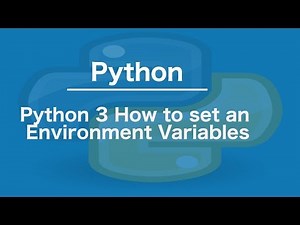 Python 3 How to set an environment variables