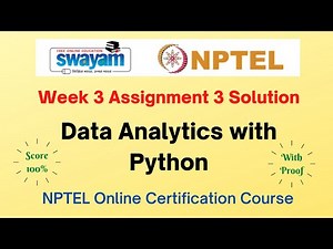 Data Analytics with Python Week 3 Assignment 3 Solution| NPTEL | Swayam | Jan-Jul 2023