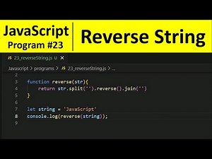 JavaScript Program 23 - Reverse a String in JavaScript