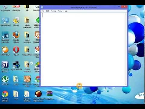 How to Create HTML Web Page Using Notepad