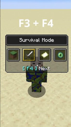 Changer de gamemode facilement avec F3 + F4 dans Minecraft Java