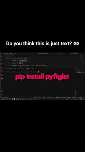 Can You Believe This Is Just Text? 😳 Python ASCII Art.