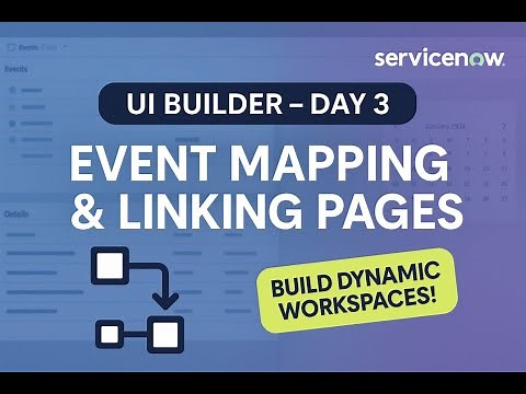 (Day 3) UI Builder ServiceNow | Event Mapping | Link to Destination | Add Page to Workspace