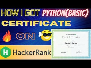 How To Get Python(Basic) Certificate on HackerRank/#hackerrank /Rajnish Chaurasia/Education Tutorial
