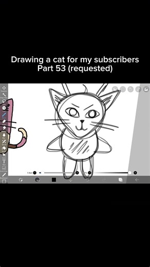 Purple alien cat part 53 #cats #drawing #fyp #shorts