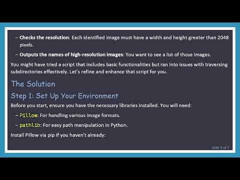 How to List High-Resolution Images Using Python