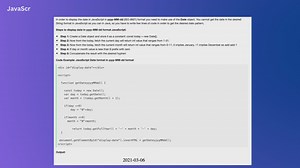 JavaScript date in yyyy-MM-dd format