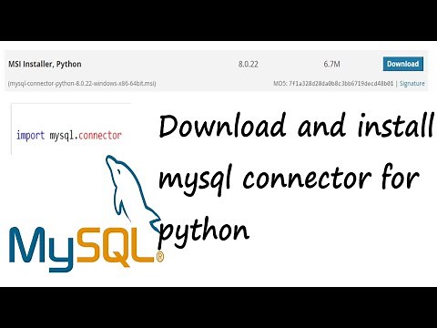 how to download and install mysql connector for python