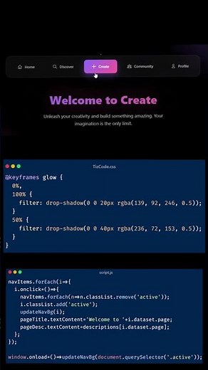 Smooth Active Nav Animation with JavaScript — Super Clean UI Trick! #frontend