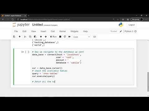 Connect MySql database using python and change to pandas dataframe