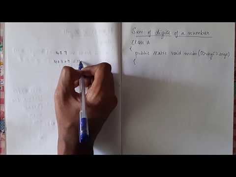 Find sum of digits of a number | Java