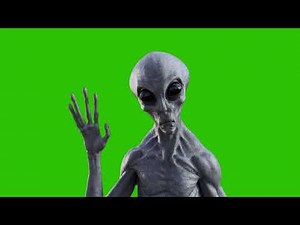 Green Screen Alien Grey Hello Xfiles 4K