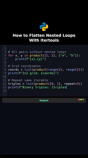 How to Flatten Nested Loops With itertools #product