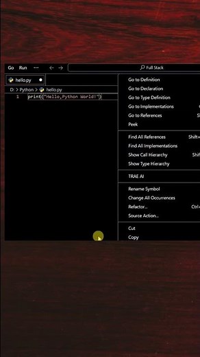 Write Your First Python Code|Hello World in Python—The Beginning of Coding 🚀#python #shorts #sehar