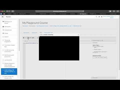Virtual Programming Lab for "Hello World" in Python