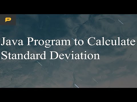 Java Program to Calculate Standard Deviation