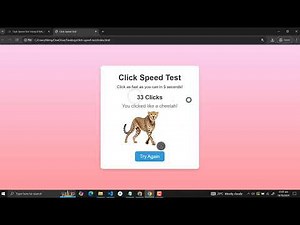 Click Speed Test Using HTML, CSS and JavaScript with Source Code