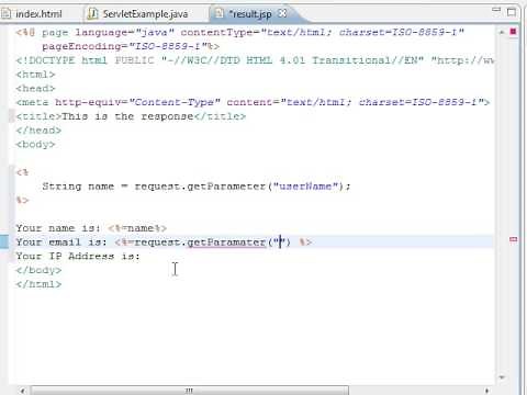 Web applications with Java - Tutorial 03 - JSP + Basic HTML Form