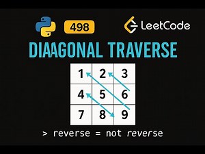 LeetCode 498: Diagonal Traverse | Python Solution | Matrix Traversal