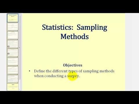 Statistics: Sampling Methods