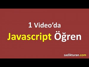 1 Videoda Javascript Programlama Öğren!