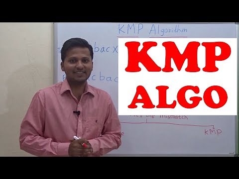 KMP string matching algorithm (string/pattern search in a text)