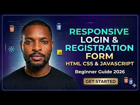 Responsive Login and Registration Form in HTML CSS & Javascript