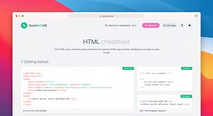HTML Cheat Sheet & Quick Reference