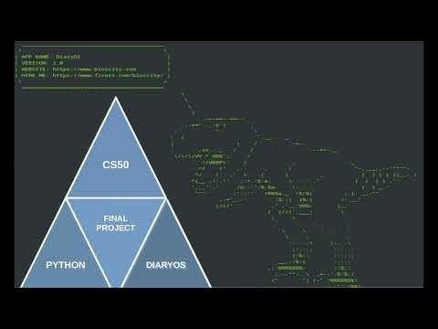 CS50 Python Final Project - Diary App - DiaryOS