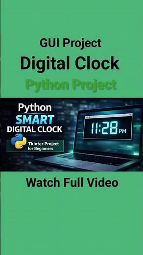 Build a Smart Digital Clock using Python & Tkinter | Full Explanation