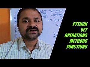 SET OPERATIONS || SET METHODS || SET FUNCTIONS IN PYTHON PROGRAMMING
