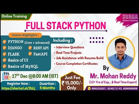 FULL STACK PYTHON Online Training @ DURGASOFT