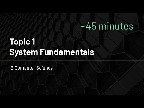 IB Computer Science - Topic 1 - System Fundamentals