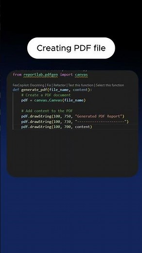 Create PDF Files with Python | Simple PDF Generation Guide #pythonprogramming