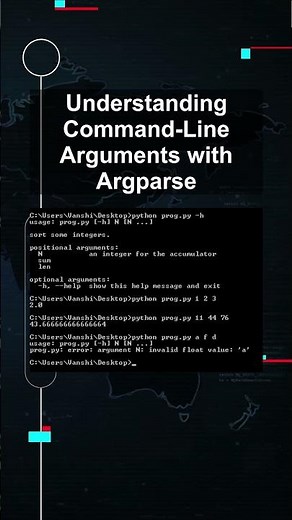 Understanding Command-Line Arguments with Argparse #ai #artificialintelligence #machinelearning