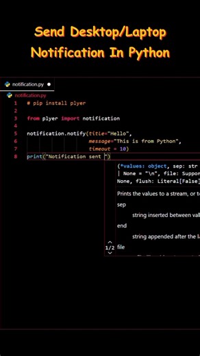 Send Notifications with Python Programming