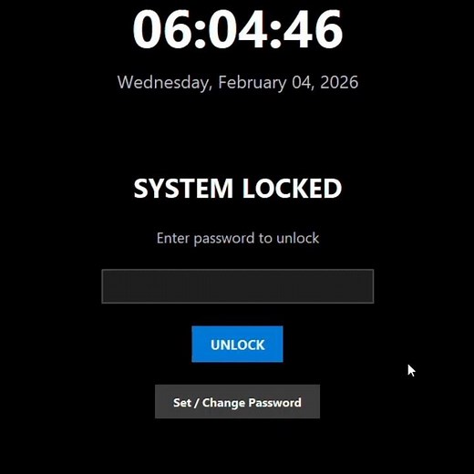 Computer Lock Screen Application in Java Swing 🔒 | Short Demo