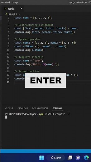 How to Use NPM and Node.js to Run Your JavaScript Code ?In VsCode #webdevelopment #npm #nodejs