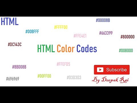 HTML color codes