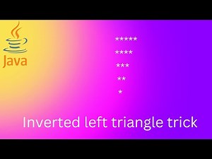 inverted left triangle pattern in java | reverse left triangle pattern in java