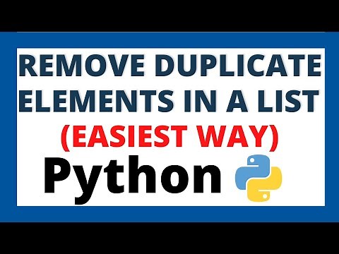 Python program to remove duplicate elements from a List | EASIEST WAY !!!