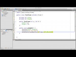 Java GUI Tutorial Part 1 - Creating a JFrame