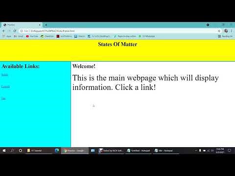 How to make HTML Frames and put Links in them