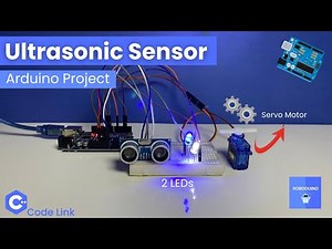 Ultrasonic Sensor with 2 LEDs & Servo Motor ⚙️💡 Arduino UNO Project with Code 🖥️