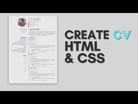 Resume CV design in HTML CSS | CSS tutorial